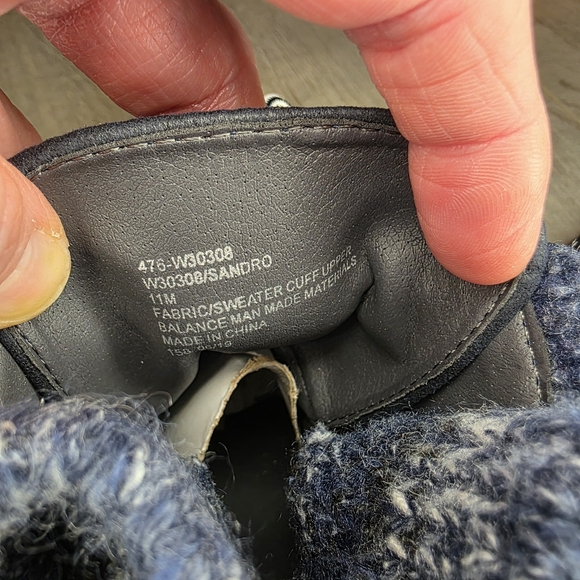 White Mountain Navy Lace Up Ankle Boots with Lining - Picture 8 of 8